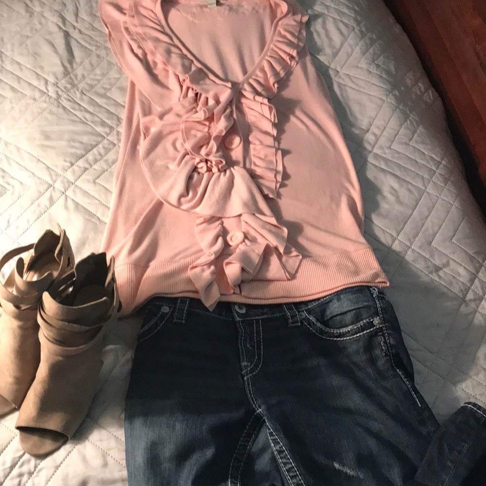 Boston Proper ruffle top